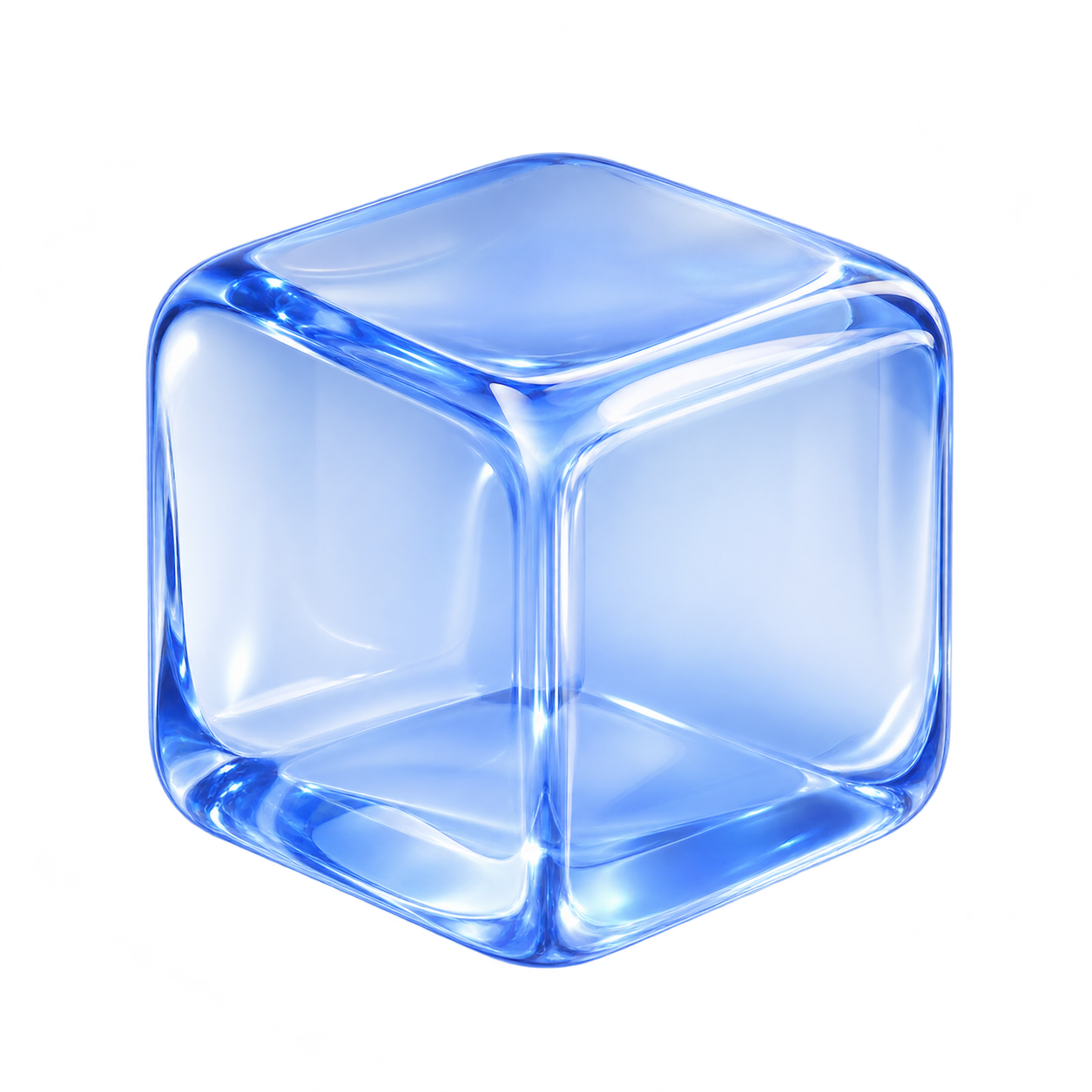 Glass cube figure